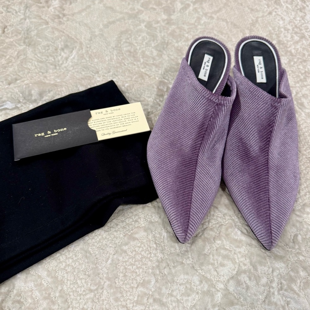 Brea Mule - Velour Corduroy (Lilac)